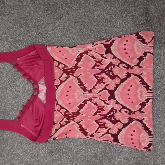 Marciano Kenya geometric print halter top in red/coral - Picture 3 of 4